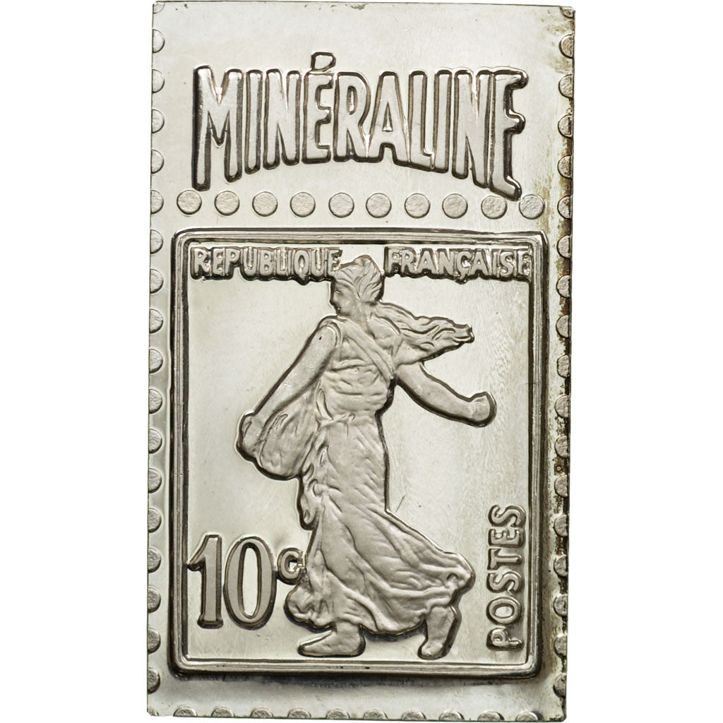 France, Médaille, Timbre, La Semeuse, Camée Minéraline, 1983, FDC, Argent
