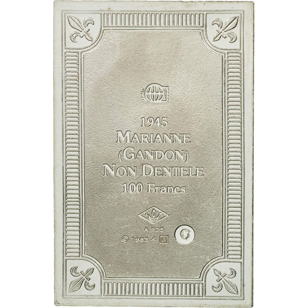 France, Medal, Timbre, Marianne, 1983, Gandon, MS(65-70), Silver