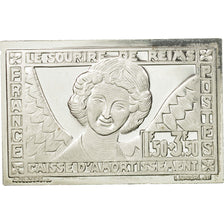 France, Medal, Timbre, Le Sourire de Reims, 1983, MS(65-70), Silver