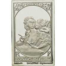 Francja, Medal, Timbre, Pour le Musée Postale, 40 Centimes + 60 Centimes, 1983