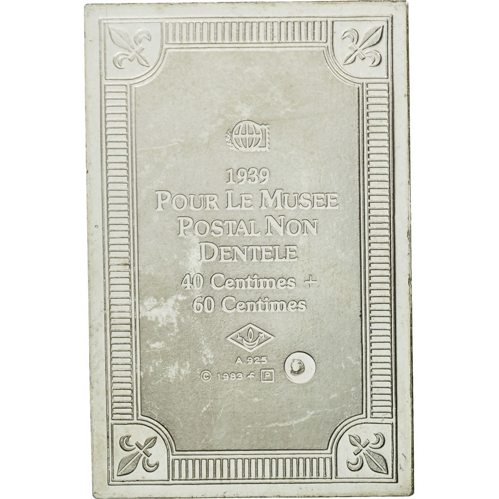 Francja, Medal, Timbre, Pour le Musée Postale, 40 Centimes + 60 Centimes, 1983