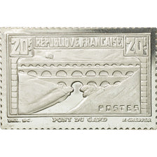 France, Medal, Timbre, Pont du Gard, 20 Francs, 1983, MS(65-70), Silver