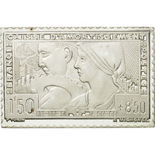 France, Médaille, Timbre, Le Travail, Caisse d'Amortissement, 1983, FDC, Argent