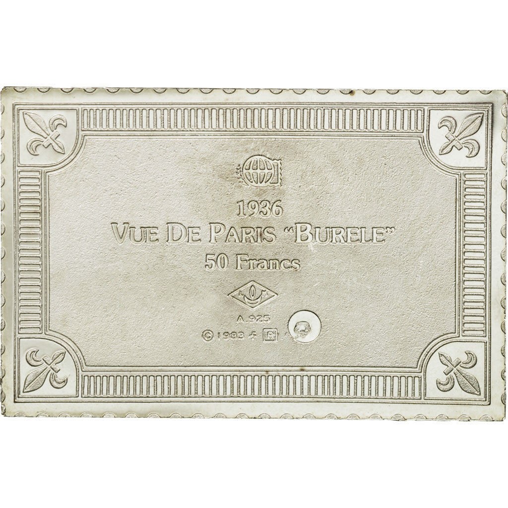 France, Medal, Timbre, Vue de Paris 