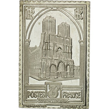 Francja, Medal, Timbre, Cathédrale de Reims, Type III, 3 Francs, 1983