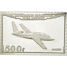 France, Médaille, Timbre, Avion Magister, 500 Francs, 1983, FDC, Argent