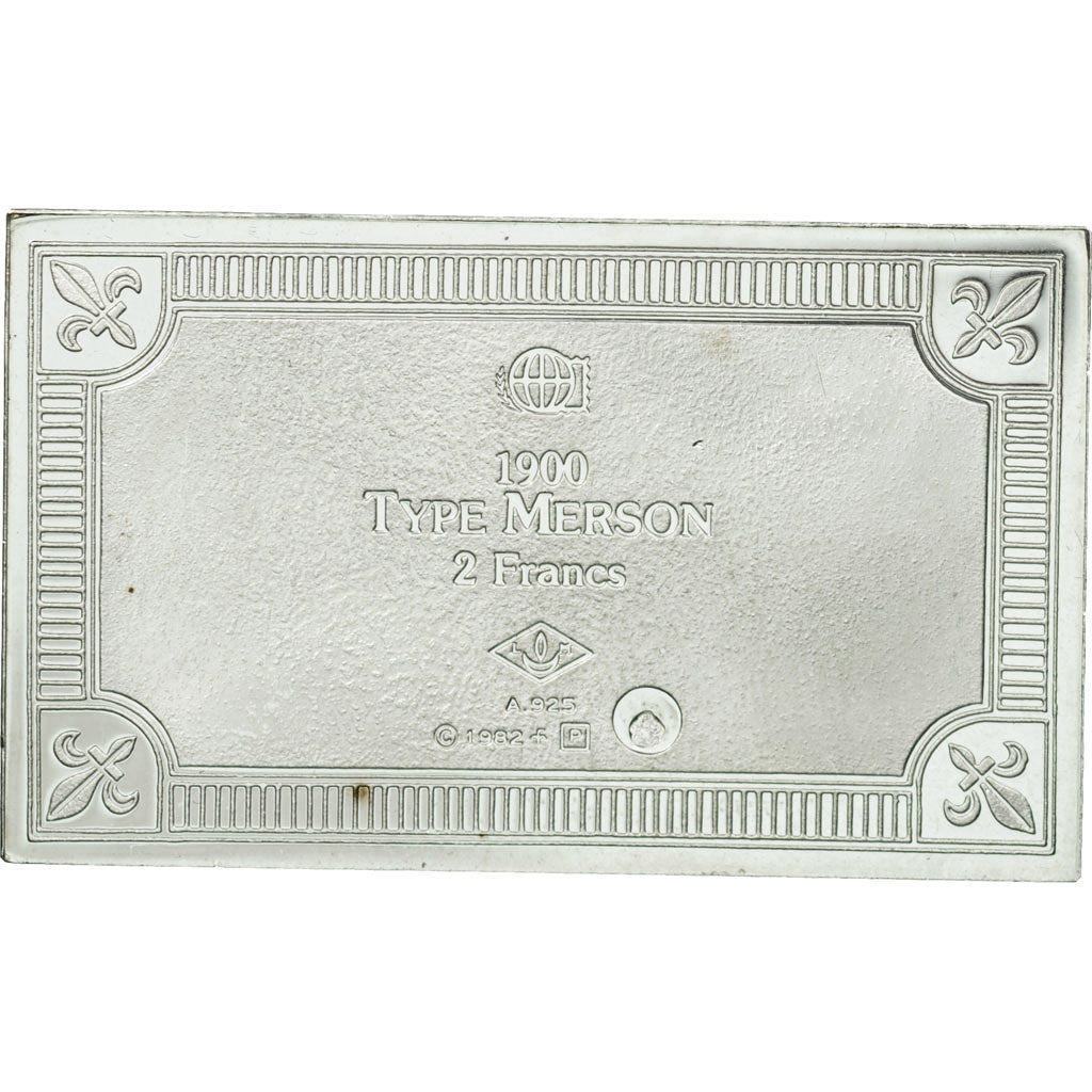 France, Medal, Timbre, Type Merson, 2 Francs, 1982, MS(65-70), Silver