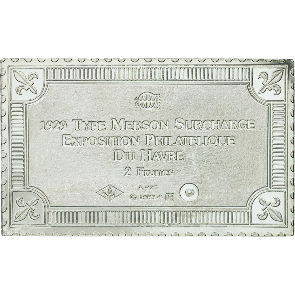 France, Medal, Timbre, Type Merson Surchargé, Exposition Philatélique du