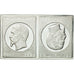 France, Medal, Timbre, Napoléon III, Tête Bêche, 1981, MS(65-70), Silver