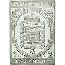 France, Médaille, Timbre Impérial pour Journaux, 2 Centimes, 1981, FDC, Argent