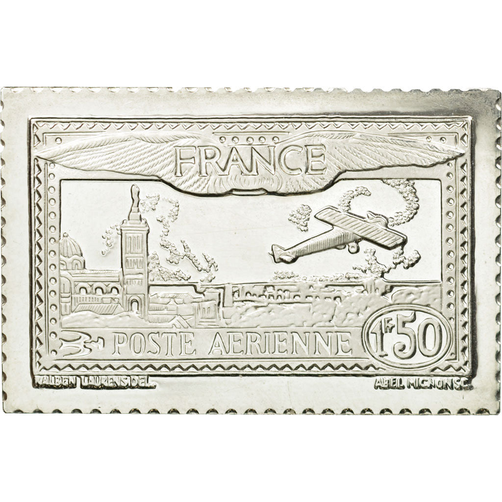 France, Médaille, Timbre, 1930, Exposition Aéropostale de Paris, 1983, FDC
