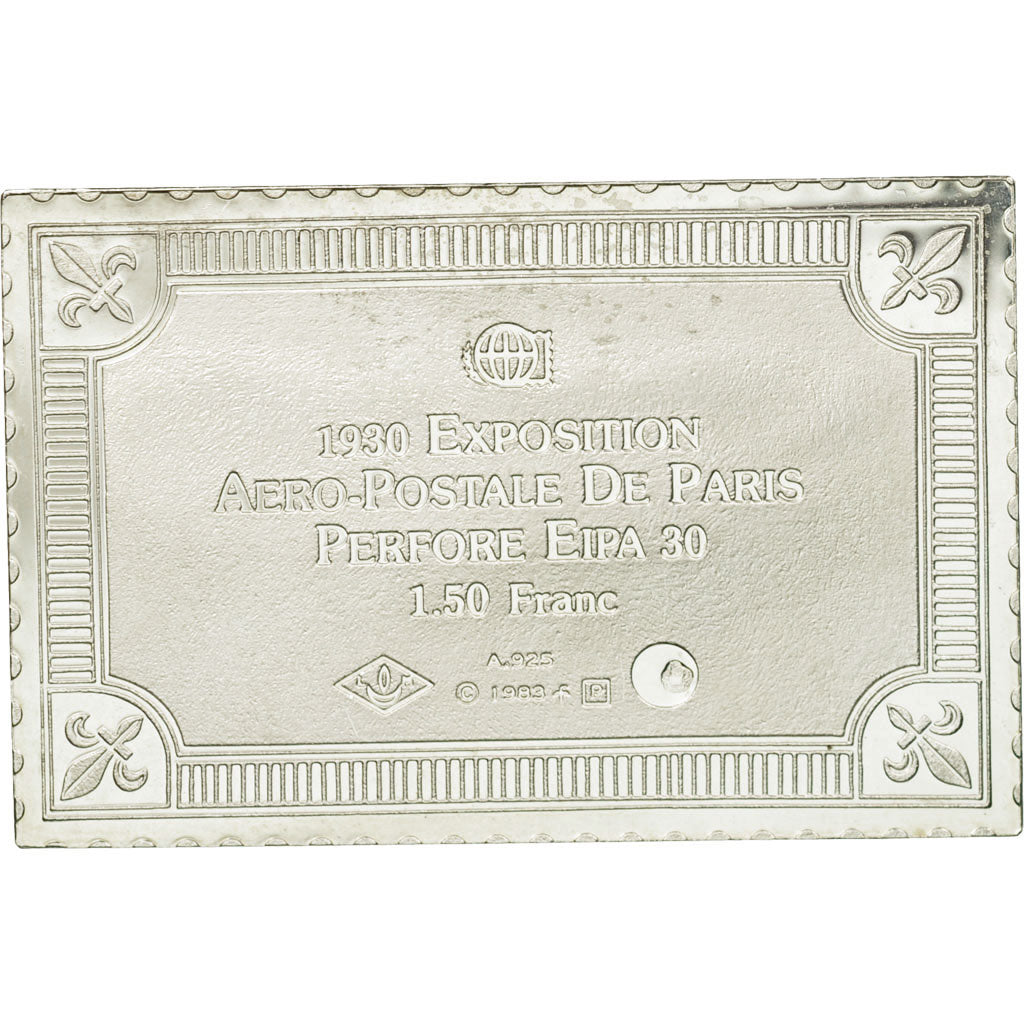 France, Médaille, Timbre, 1930, Exposition Aéropostale de Paris, 1983, FDC