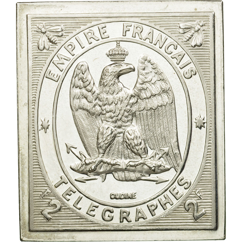 France, Médaille, Timbre, Timbre Télégraphe, Aigle Impérial, 2 Francs, 1981
