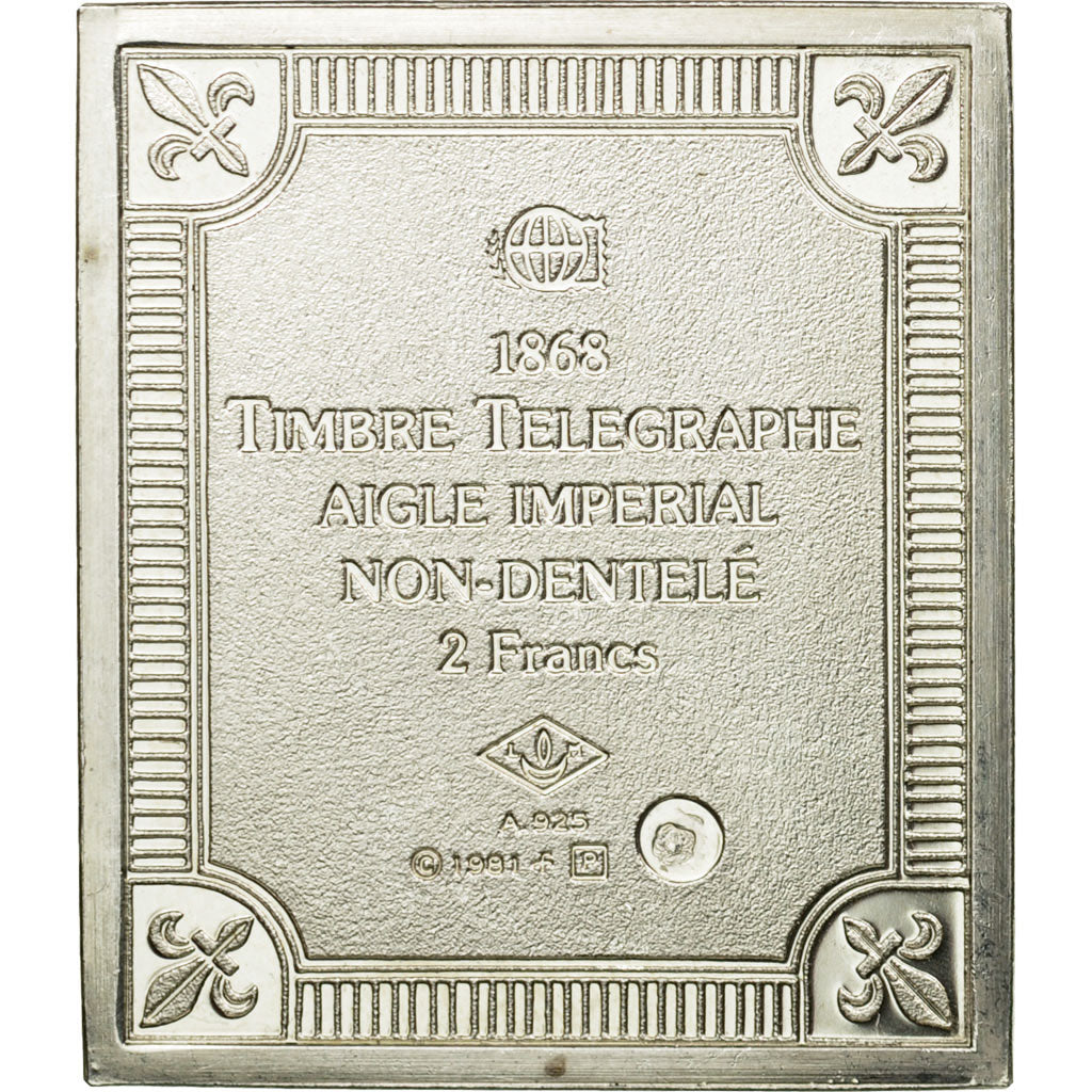 France, Médaille, Timbre, Timbre Télégraphe, Aigle Impérial, 2 Francs, 1981