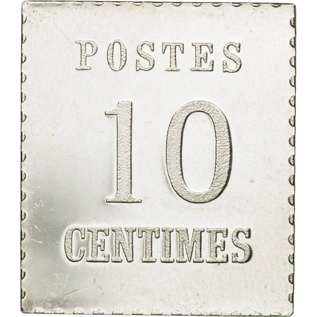 Francia, medaglia, Timbre, Alsace-Lorraine, 10 Centimes, 1981, FDC, Argento