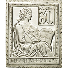 Frankreich, Medaille, Timbre, Type Mouchon, 30 Centimes, 1982, STGL, Silber