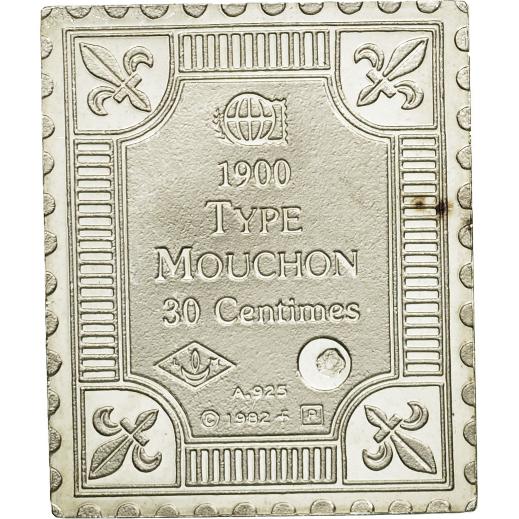 Frankreich, Medaille, Timbre, Type Mouchon, 30 Centimes, 1982, STGL, Silber
