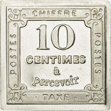 Frankreich, Medaille, Timbre Taxe, 10 Centimes, 1981, STGL, Silber