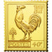 France, Medal, Timbre, Bicentenaire, Postes, 40 Centimes, MS(65-70), Vermeil