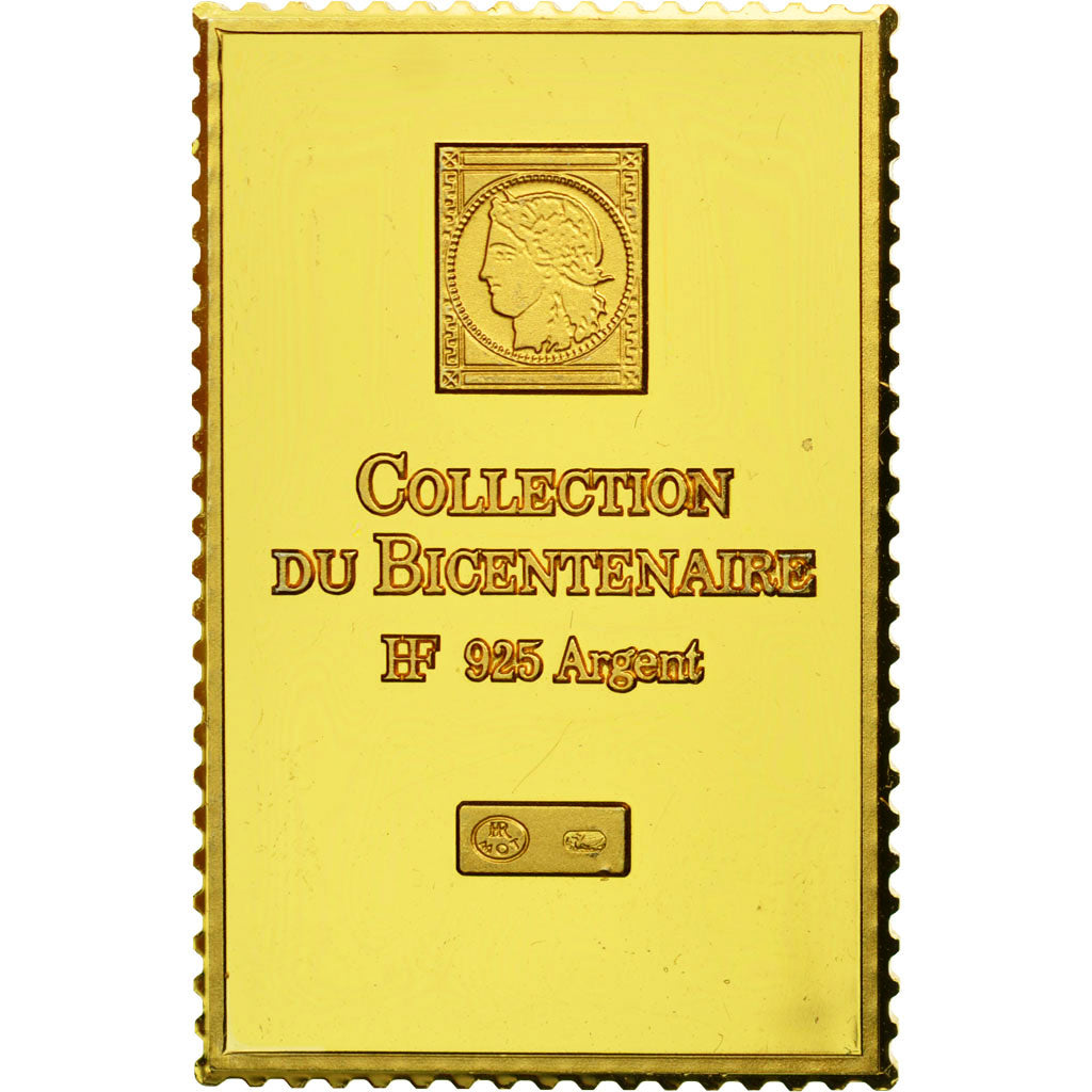 France, Médaille, Timbre, Bicentenaire, Danton, FDC, Vermeil