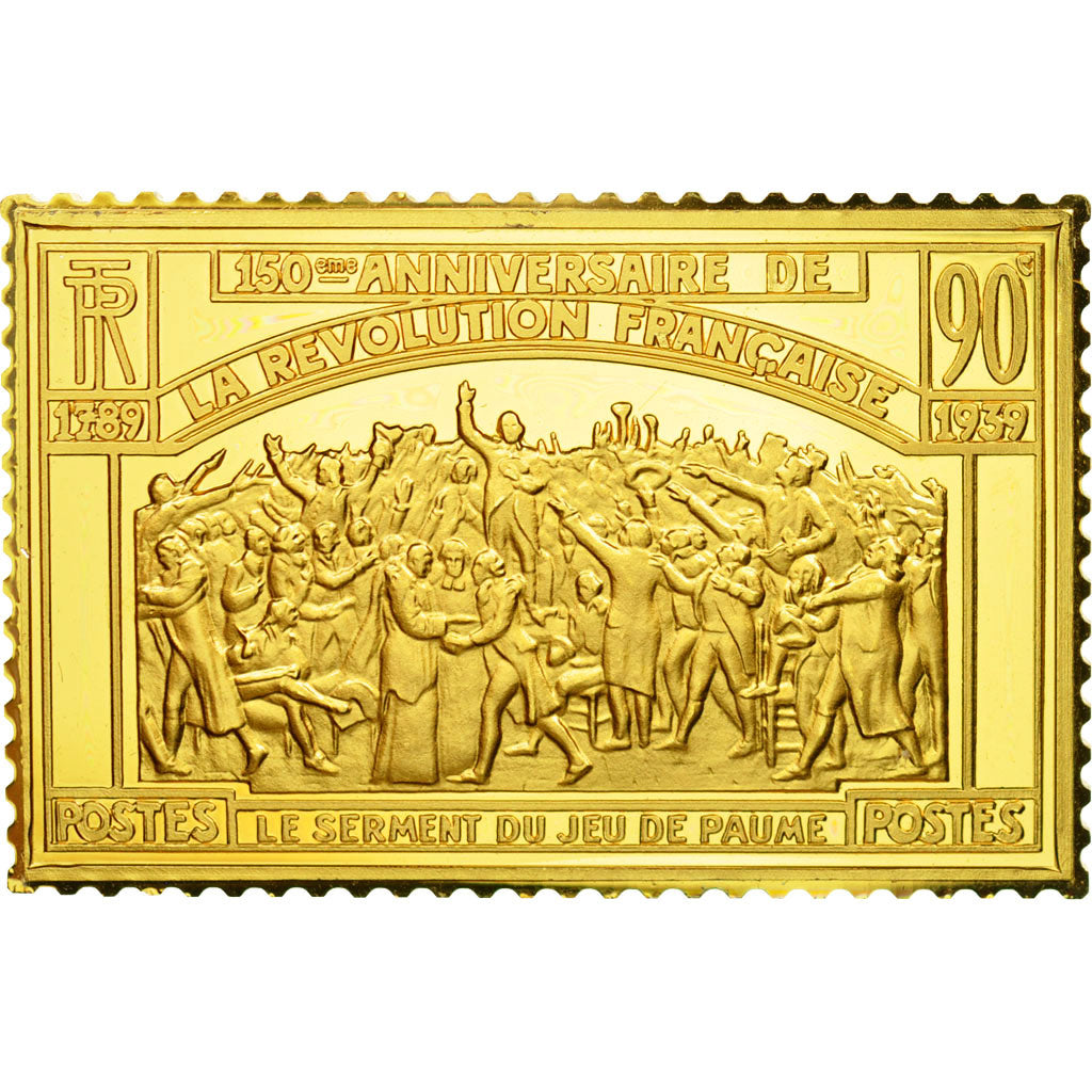 France, Médaille, Timbre, Bicentenaire, Révolution, Serment du Jeu de Paume