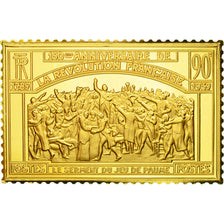 France, Médaille, Timbre, Bicentenaire, Révolution, Serment du Jeu de Paume