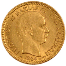 Grecia, 10 Drachma, 1884, Paris, SPL-, Oro, KM:49