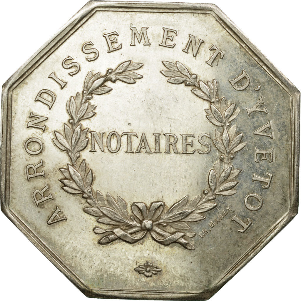 Francia, Token, Notaires de l'Arrondissement d'Yvetot, Marey, SPL, Argento