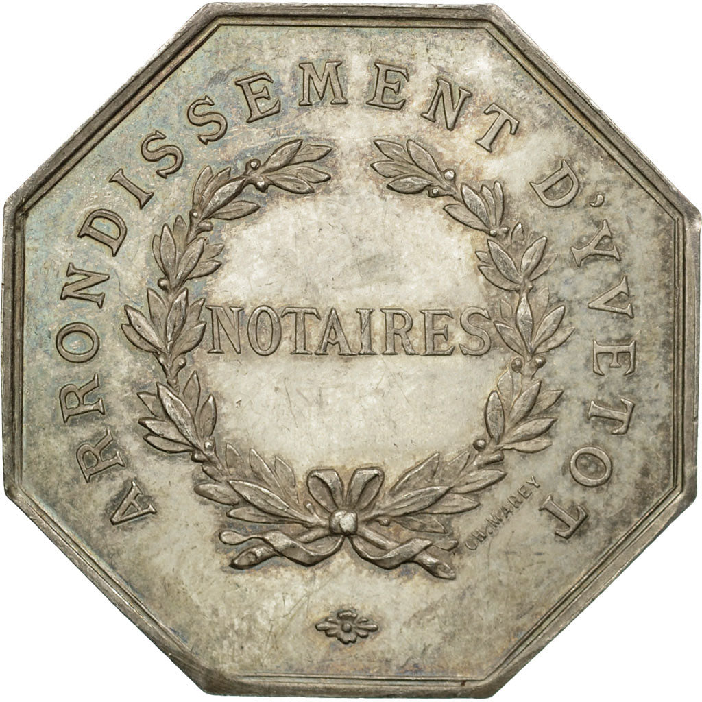 France, Jeton, Notaires de l'Arrondissement d'Yvetot, Marey, SUP+, Argent
