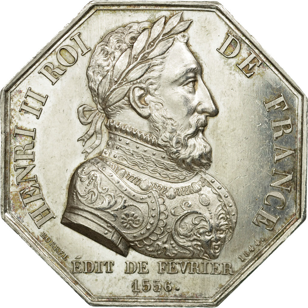 France, Token, Henri II, Commissaires Priseurs de Rouen, 1816, Borrel.A