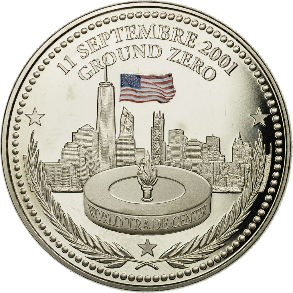 Francia, medaglia, World Trade Center, 11 Septembre 2001, Ground Zéro, FDC