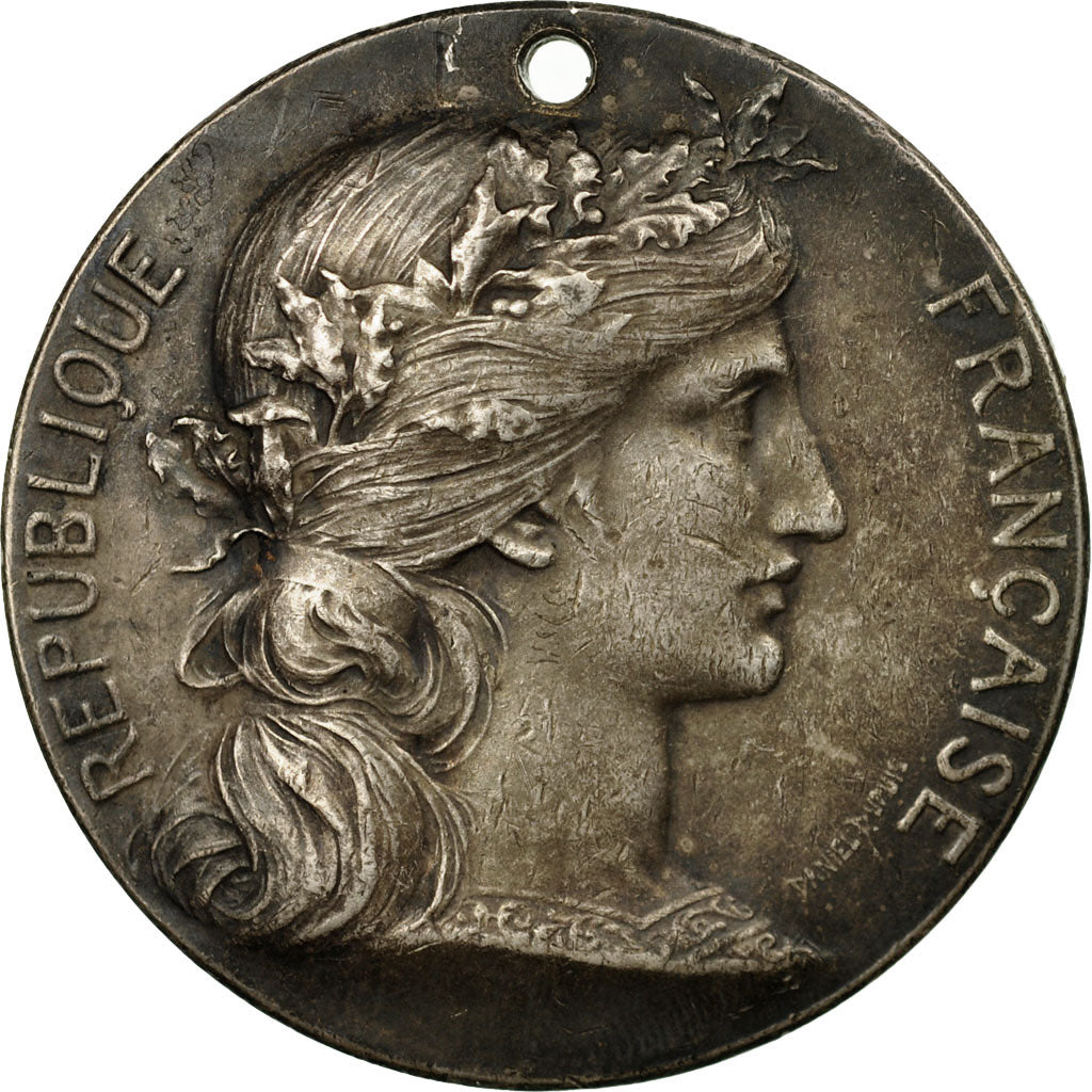 Frankreich, Medaille, Marianne, République Française, Dupuis.D, SS, Silber