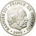 Monaco, Medal, 50ème Anniversaire de Rainier III, 1999, MS(65-70), Srebro