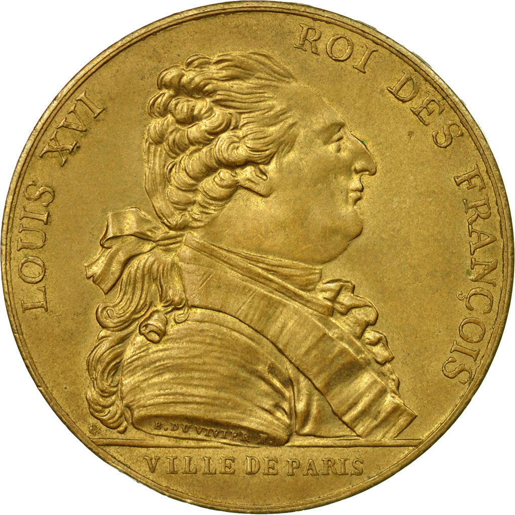 France, Médaille, Louis XVI, Etablissement de la Mairie de Paris, Duvivier