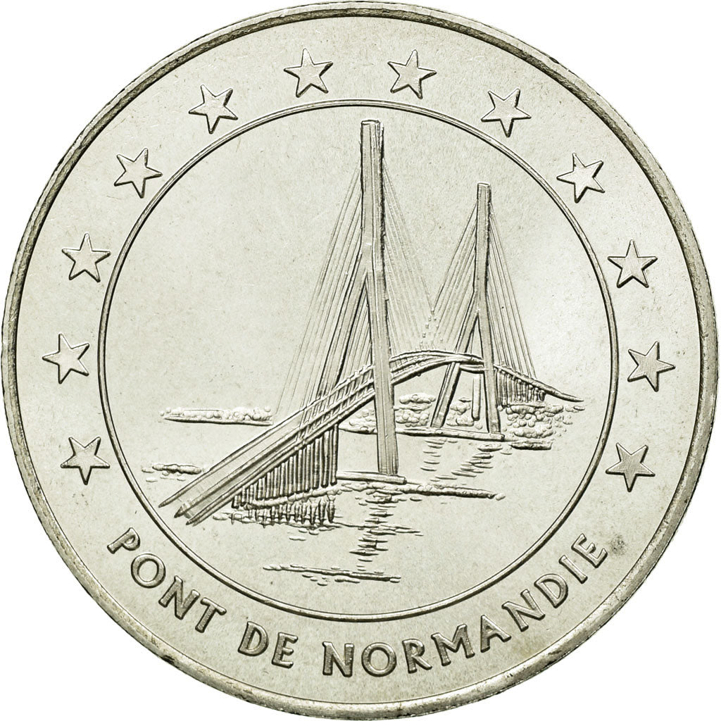 France, Médaille, 20 Euro, Ville du Havre, Pont de Normandie, 1996, FDC, Argent