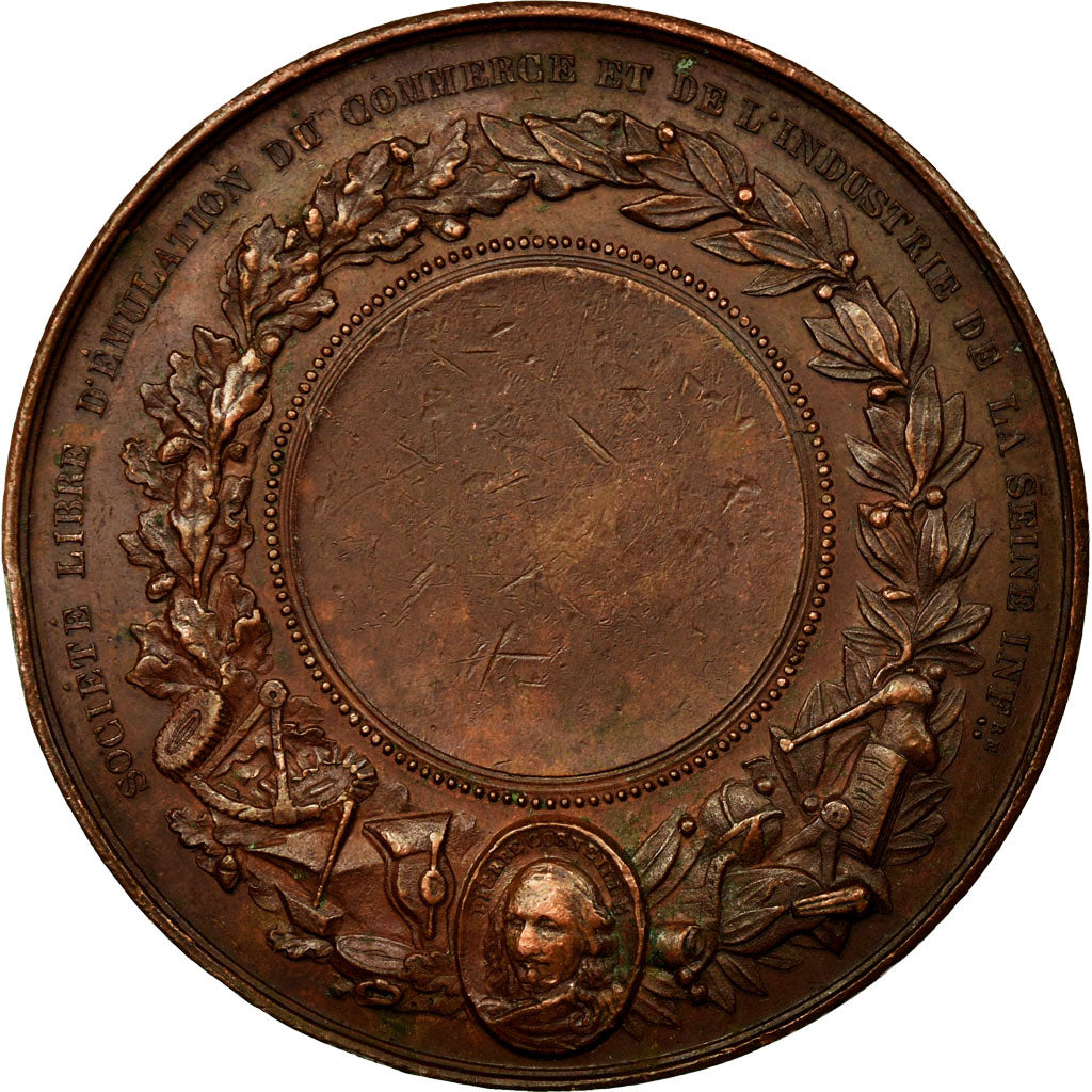 France, Medal, Société Libre d'émulation du Commerce, Seine Inférieure
