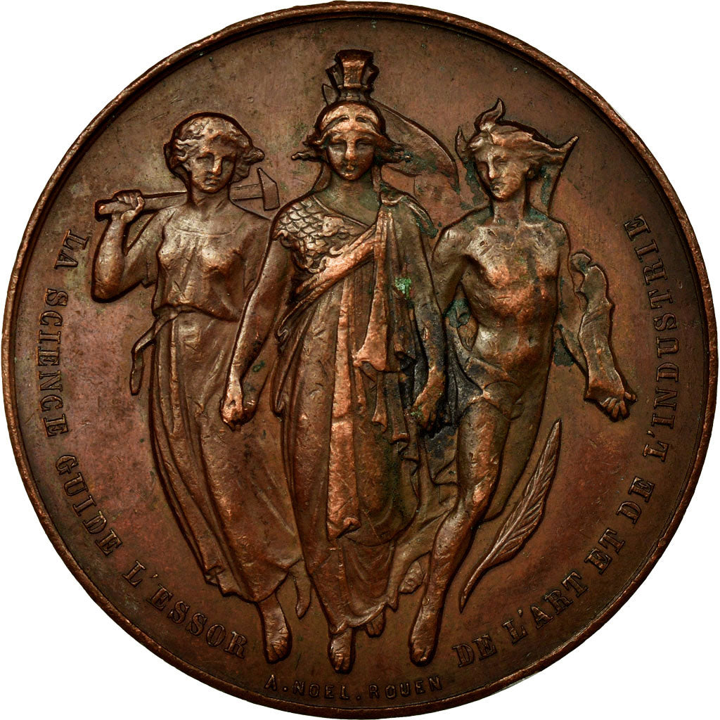 France, Medal, Société Libre d'émulation du Commerce, Seine Inférieure