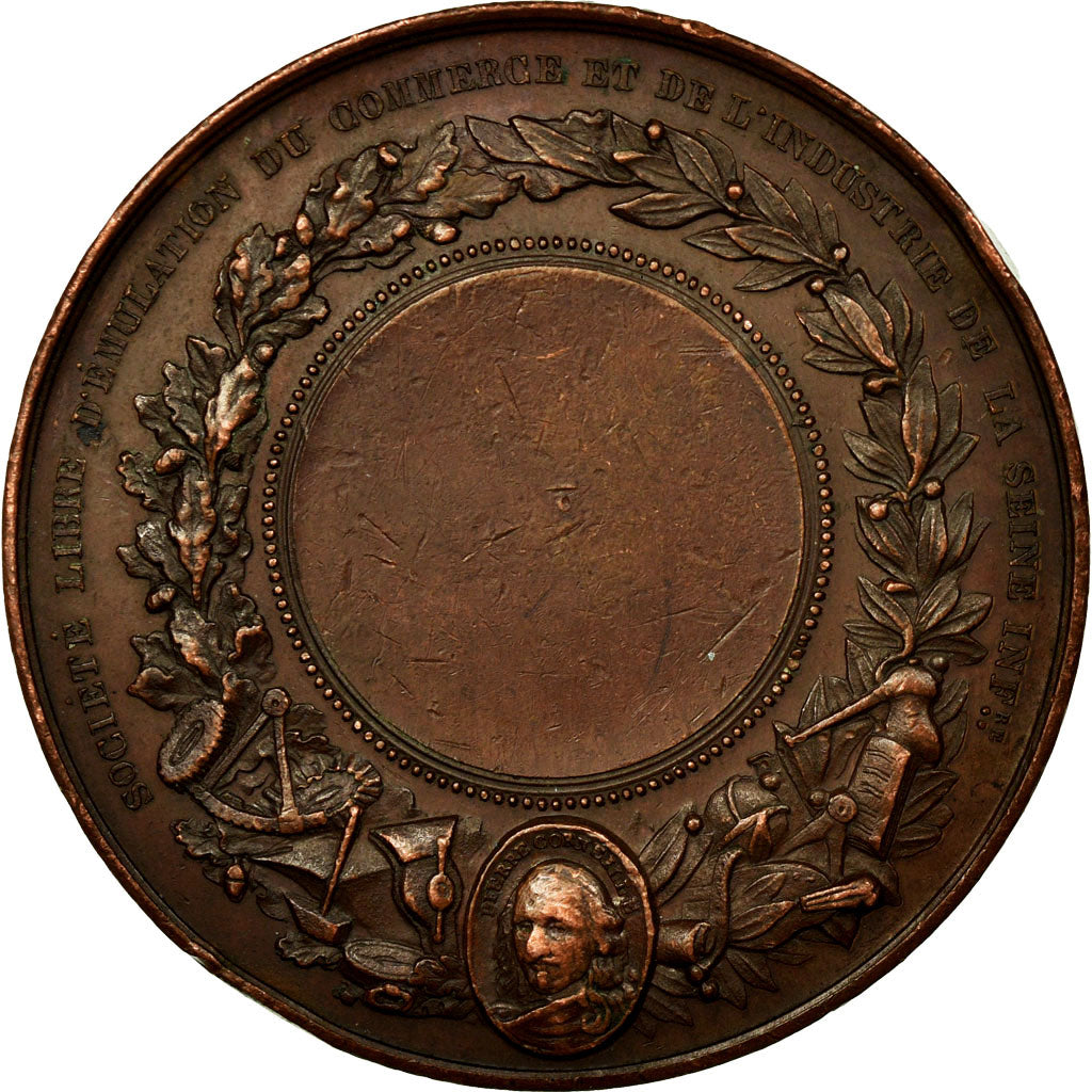 France, Medal, Société Libre d'émulation du Commerce, Seine Inférieure