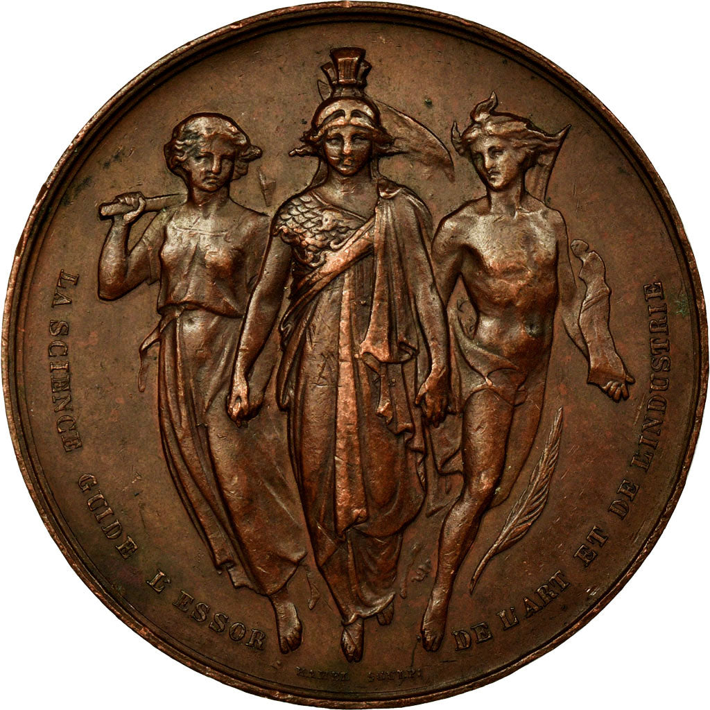France, Medal, Société Libre d'émulation du Commerce, Seine Inférieure