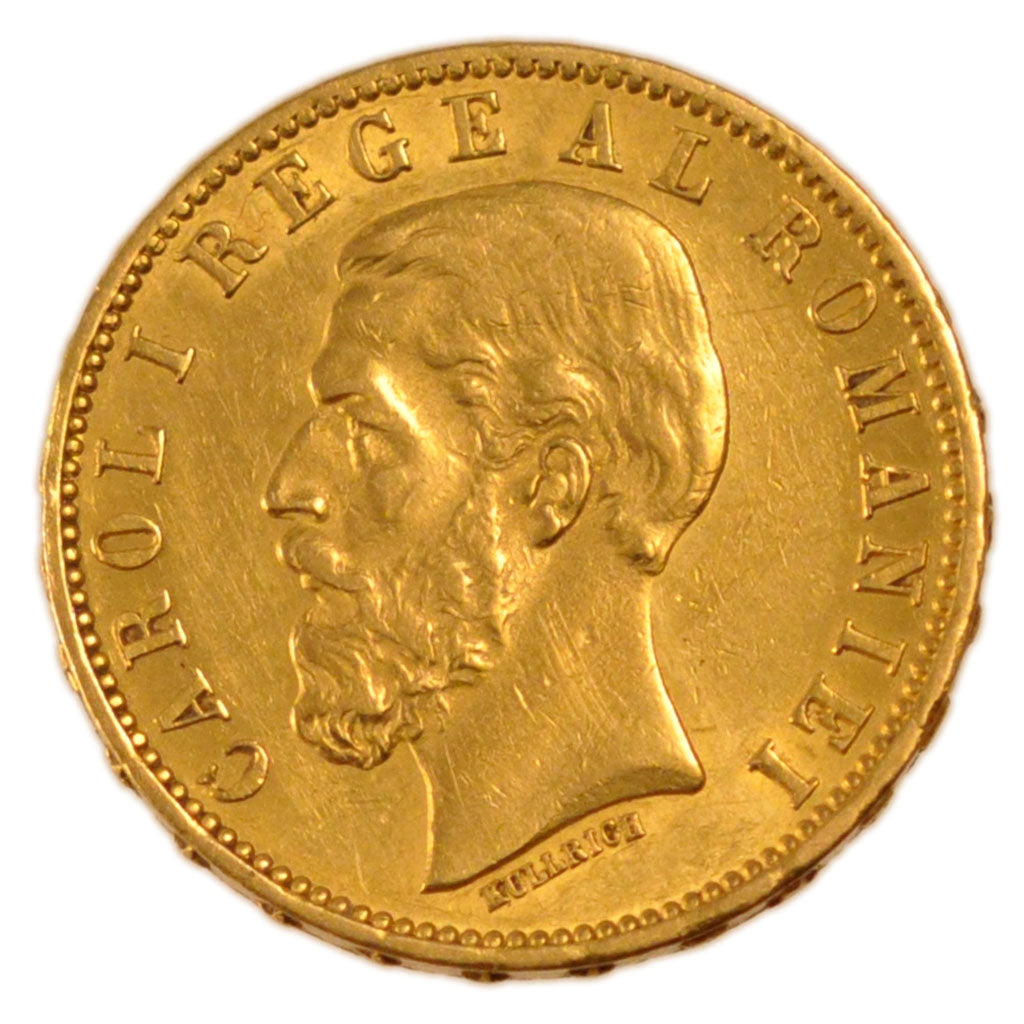 Romania, Carol I, 20 Lei, 1883, Bucarest, SPL-, Oro, KM:20