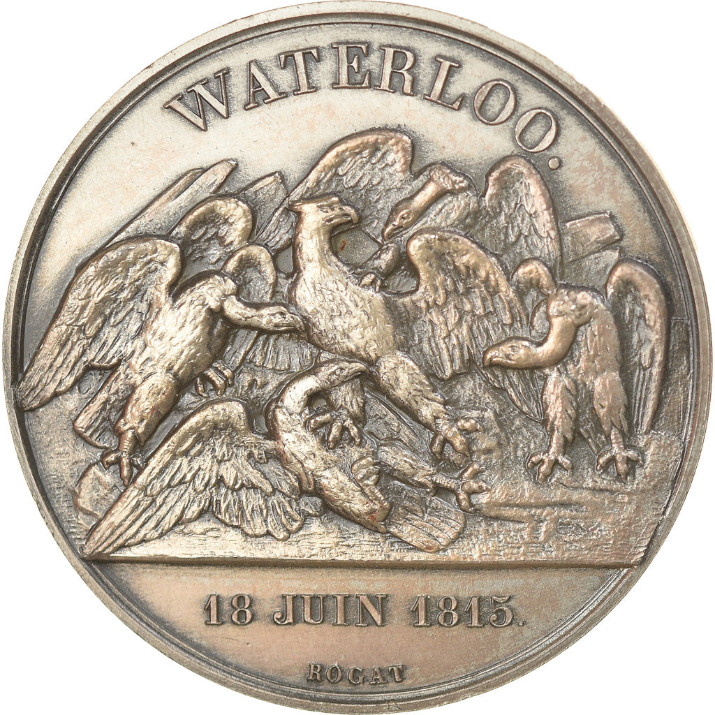 Frankrijk, Medaille, Napoléon Bonaparte, Bataille de Waterloo, 1969, Rogat