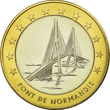 France, Medal, 10 Euro, Ville du Havre, Pont de Normandie, 1996, MS(65-70)