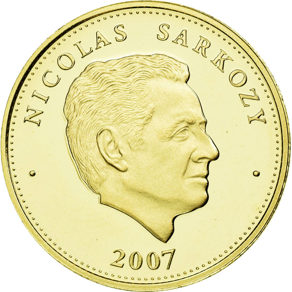 France, Médaille, Nicolas Sarkozy, Président de la République, 2007, FDC, Or