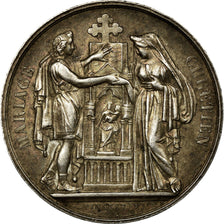 France, Medal, Religion, Mariage Chrétien, Pingret, MS(60-62), Silver
