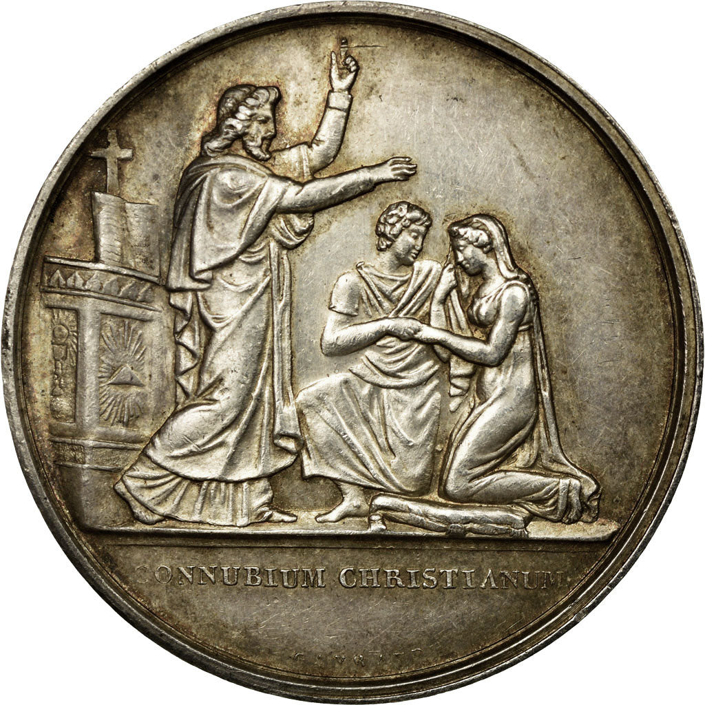 France, Medal, Noces, Mariage, Religion, AU(55-58), Silver