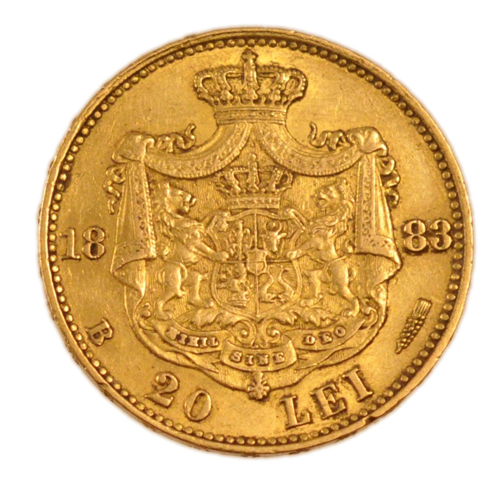 Romania, Carol I, 20 Lei, 1883, Bucarest, SPL-, Oro, KM:20