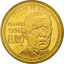 Francia, medaglia, Charles De Gaulle, 1 Euro Essai, 1996, Jimenez, SPL+, Rame