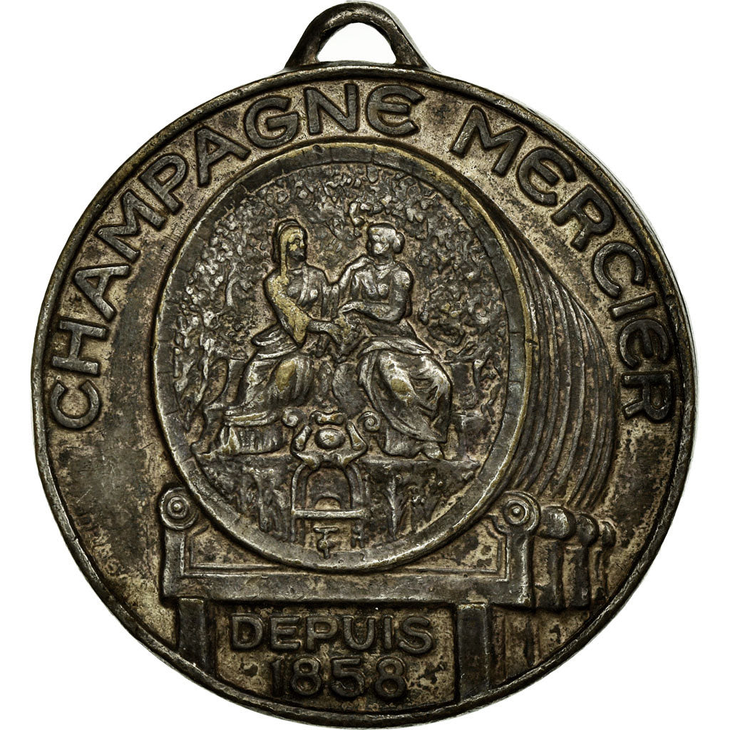 France, Medal, Champagne Mercier, Epernay, Drago, AU(50-53), Silvered bronze