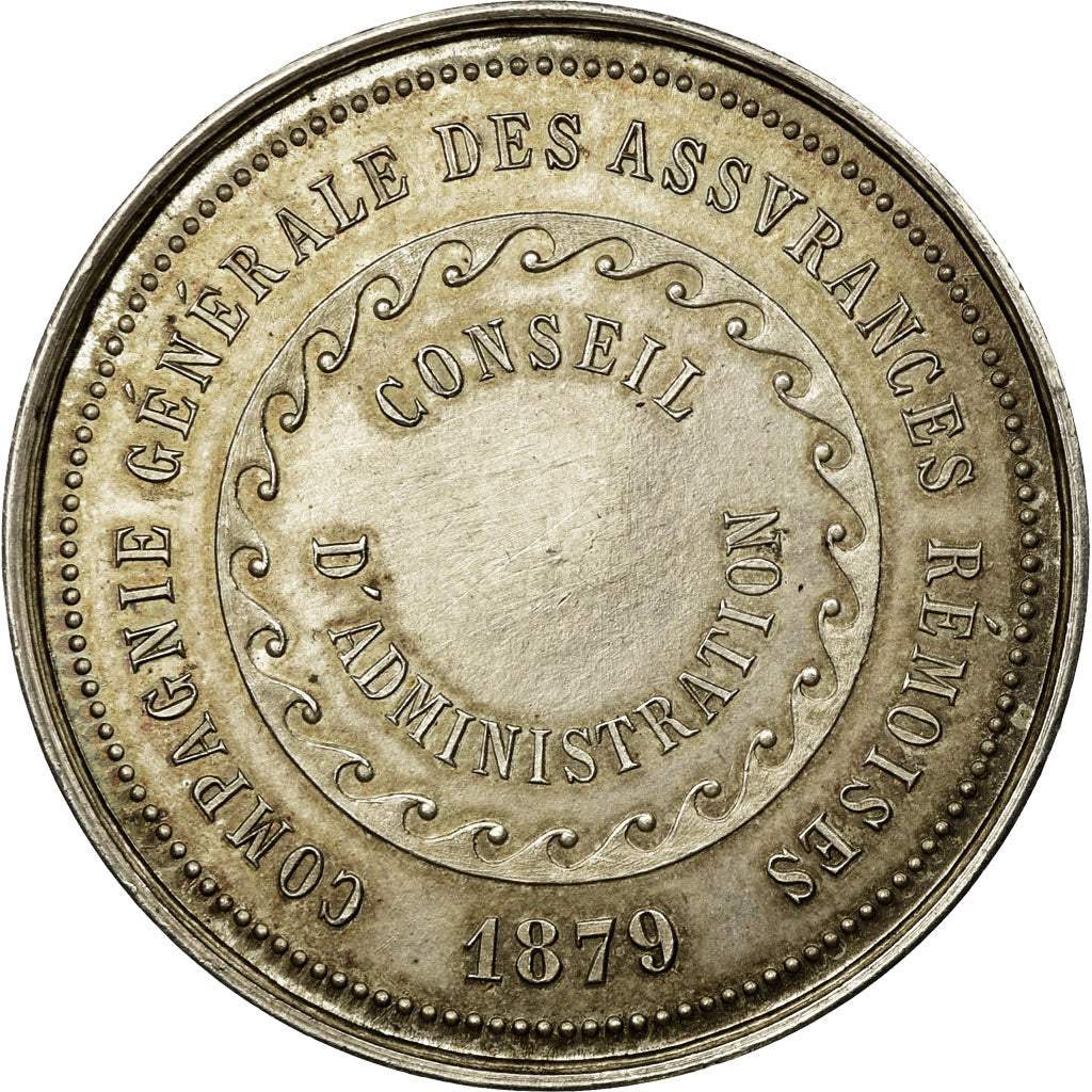 Francia, Token, Compagnie Générale des Assurances Rémoises, 1879, SPL