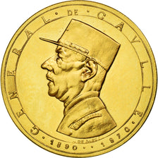 France, Médaille, Mémorial du Général de Gaulle, 1972, De Jaeger, FDC, Or